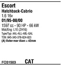 WALKER FO31503 Exhaust System